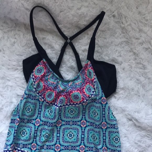 Athleta Other - SOLD Athleta Tankini Top Milticolor Blue Swim Top 32B/C